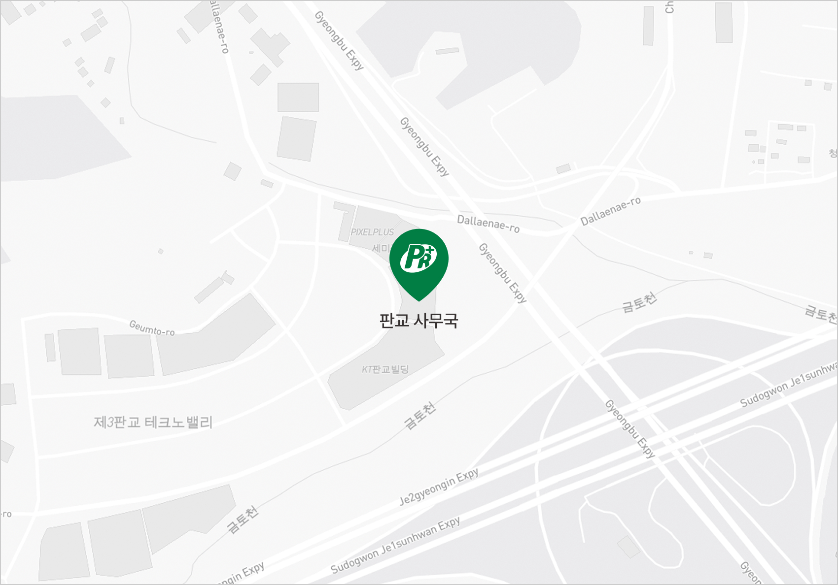 판교 사무국 위치 지도